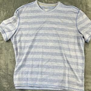 Reel Legends Men's Blue Gray Striped Performance Shirt XXL Fishing Athletic